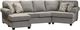Decor-Rest® Furniture LTD 2541 2-Piece Kudo Sand Sectional with Pillows-0