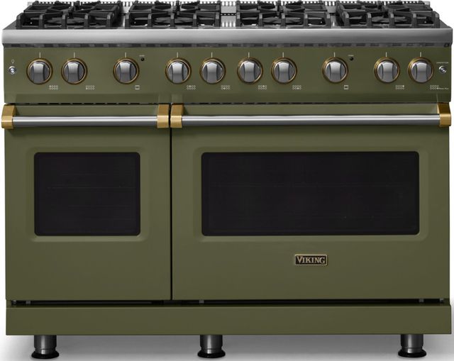 Viking® 5 Series 48" Martini Pro Style Gas (LP) Range with Brushed Brass Trim-0