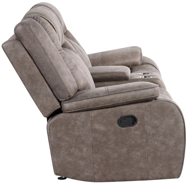 Parker House® Blake Desert Taupe Manual Reclining Console Loveseat-3