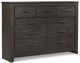 Signature Design by Ashley® Brinxton 6-Piece Charcoal Queen Panel Bed Set-2
