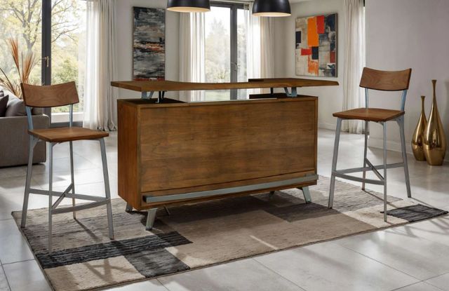 Howard Miller® Cosmopolitan Walnut Matte Bar Stool-1