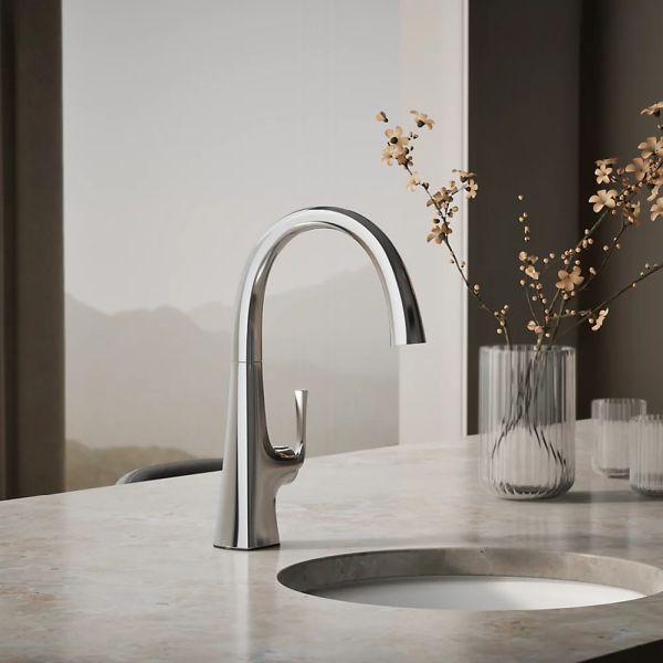 KOHLER® Graze® Polished Chrome Single-Handle Bar Sink Faucet-1