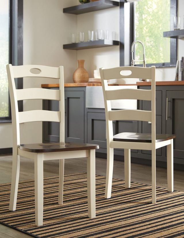 Signature Design by Ashley® Woodanville Brown/Cream Dining Side Chair-4