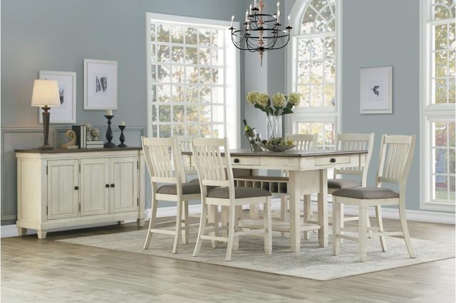Mazin Furniture Granby Two-Tone Antique White and Rosy Brown Counter Side Chair-2
