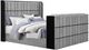 Global Furniture USA Isabella Gray King Sleigh Bed with LED-0