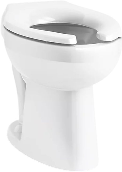 KOHLER® Highcliff™ Ultra White Floor-Mount Rear Spud Flushometer Bowl-0