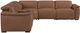 Flexsteel® Camden Dusty Taupe Leather Power Reclining Sectional with Custom Layout Options-4