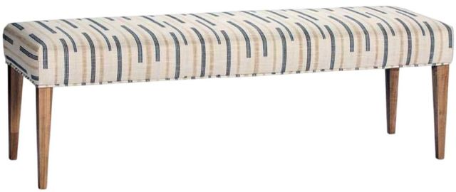 Marshfield Furniture Alex Beige/Blue Long Bench-0