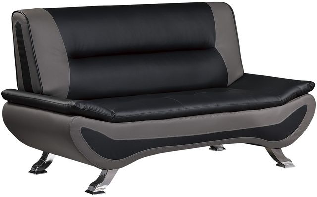 Homelegance® Veloce Black/Gray Loveseat-0