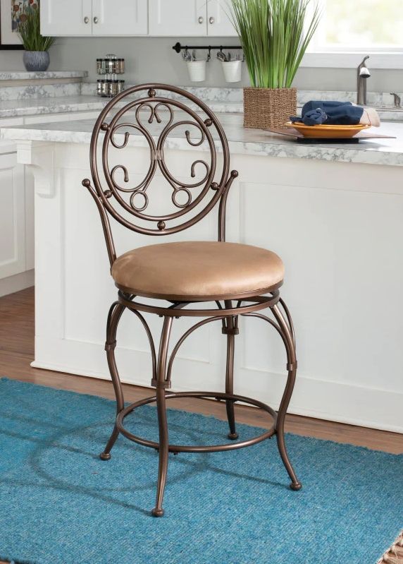Powell® Baila Bronze/Tan Big and Tall Counter Stool-1