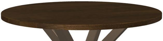 Amisco Customizable Asterisk 36" Round Table with Starburst Metal Stand-1