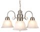 YHD Manzanita Satin Nickel/White 3-Light Chandelier-0
