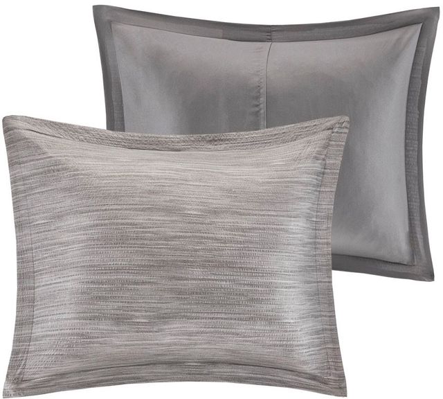 Olliix by Madison Park 7 Piece Grey King Walter Printed Seersucker Comforter Set-2