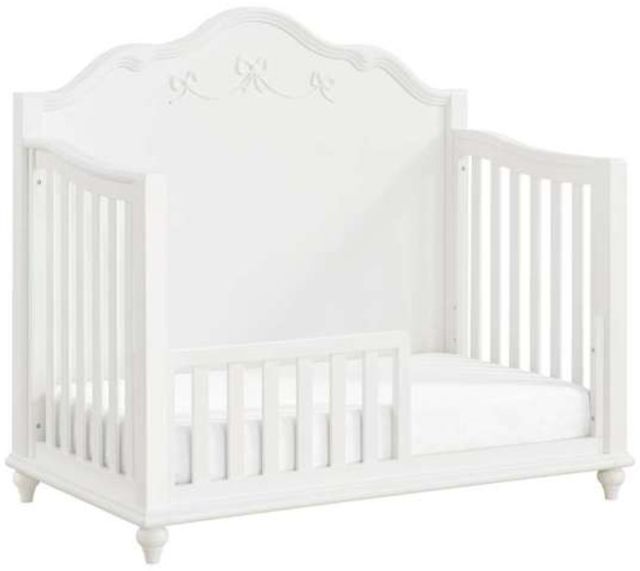 Elements International Alana White Crib with Guardrails-3