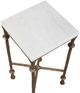 Uttermost® Penelope Antique Brass/White Marble Accent Table-3