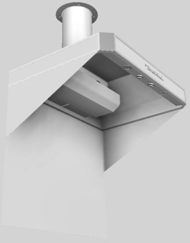 Vent-A-Hood® A Series 36" White Retro Style Wall Mounted Range Hood-1
