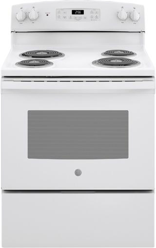 GE® 30" White Freestanding Electric Range
