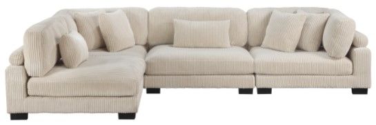 Mazin Furniture Traverse 4-Piece Beige Modular Sectional-1