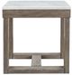 Signature Design by Ashley® Loyaska Ivory End Table with Brown Base -1