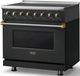 Viking® 5 Series 36" Antique Bronze Pro Style Induction Range with Brushed Brass Trim-2