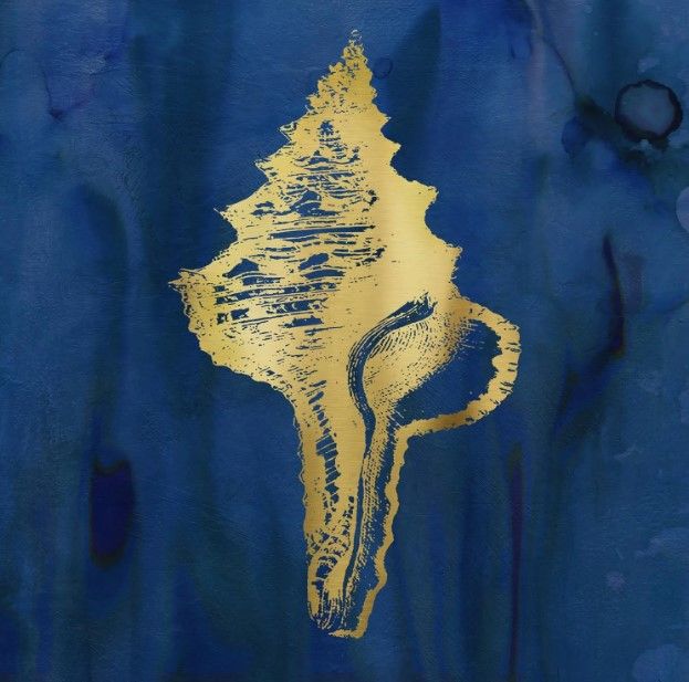 Classy Art Indigo Sea Treasure I by Carol Robinson Wall Art-0