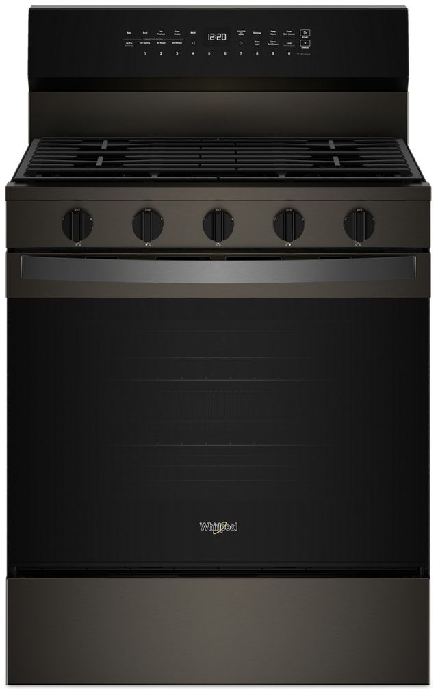 Whirlpool® 30" Black Stainless Freestanding Gas Range-0
