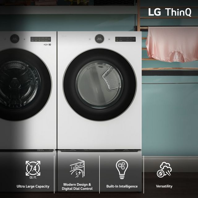 LG 7.4 Cu. Ft. White Front Load Electric Dryer-11