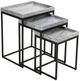 Crestview Collection Arden 3-Piece Gray Nesting Table Set with Black Base-0