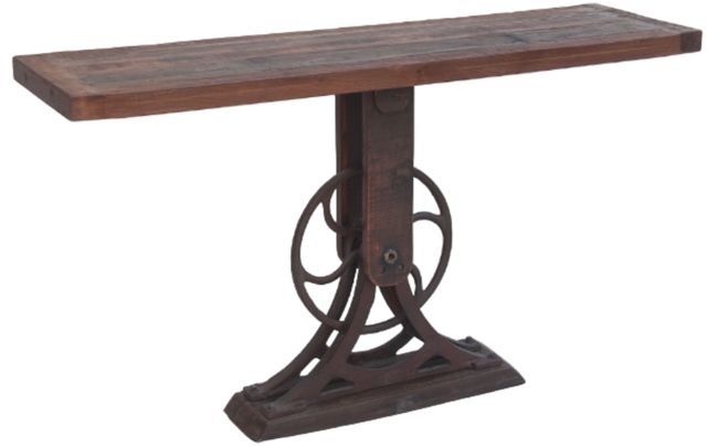 Home Trends & Design Whitley Natural Patina Console Table-0