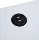 ACME Furniture Fierce White Side Table with Black Base-3