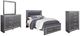 Signature Design by Ashley® Lodanna 4-Piece Gray Queen Panel Storage Bed Set-0