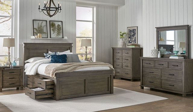 A-America® Glacier Point Graystone Queen Captain Bed-1