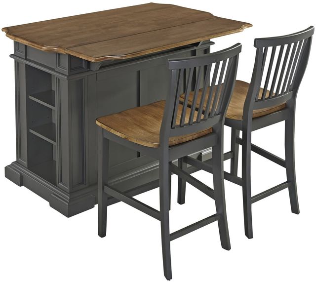 homestyles® Americana 3-Piece Gray Kitchen Island Set-1