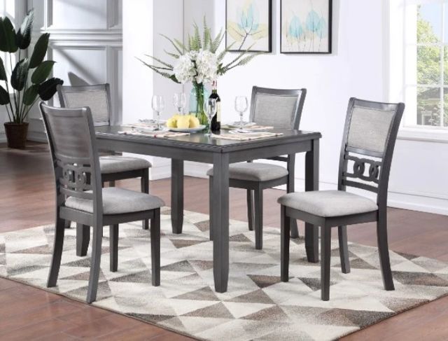 New Classic® Home Furnishings Gia 5-Piece Gray Dining Table Set -1