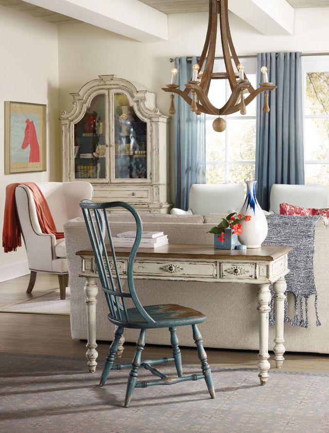 Hooker® Furniture Sanctuary Sky High Azure Blue Spindle Dining Side Chair-3