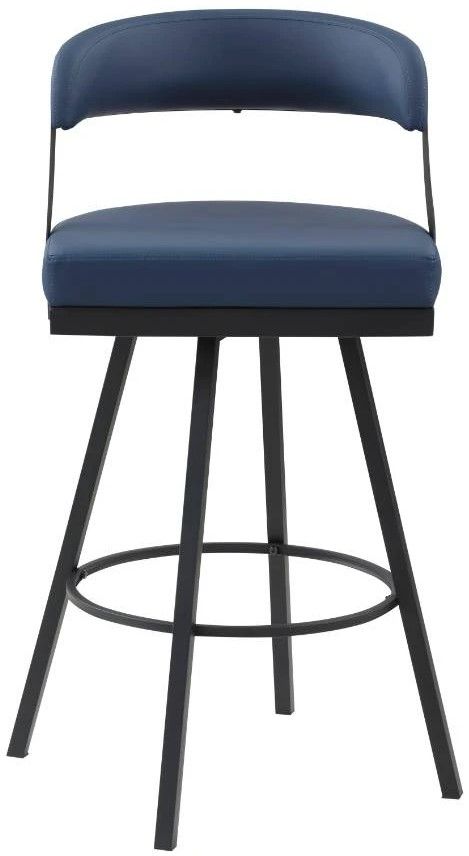 Homelegance® Crowley Blue Pub Swivel Chair-2