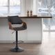 Armen Living Aspen Black/Brown Adjustable Swivel Bar Stool-1