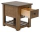International Furniture Direct Parota III Barrel Brown Chairside Table-3