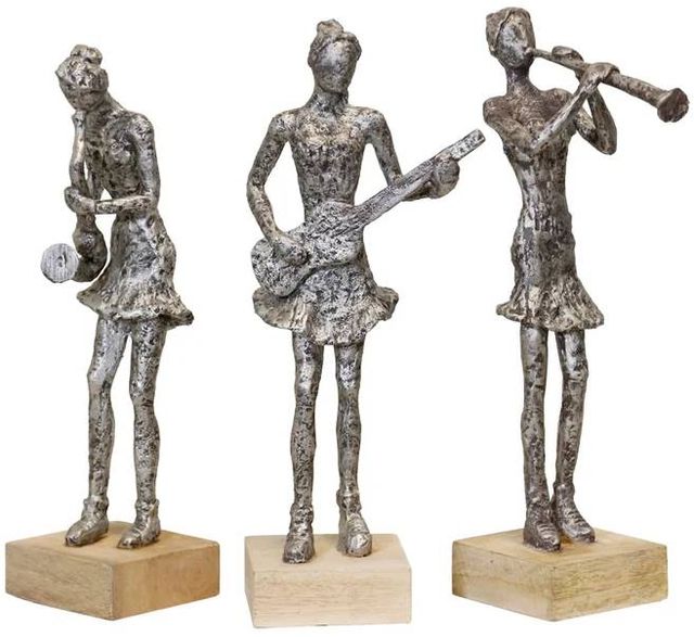StyleCraft Silver Musician Ladies Statues-0