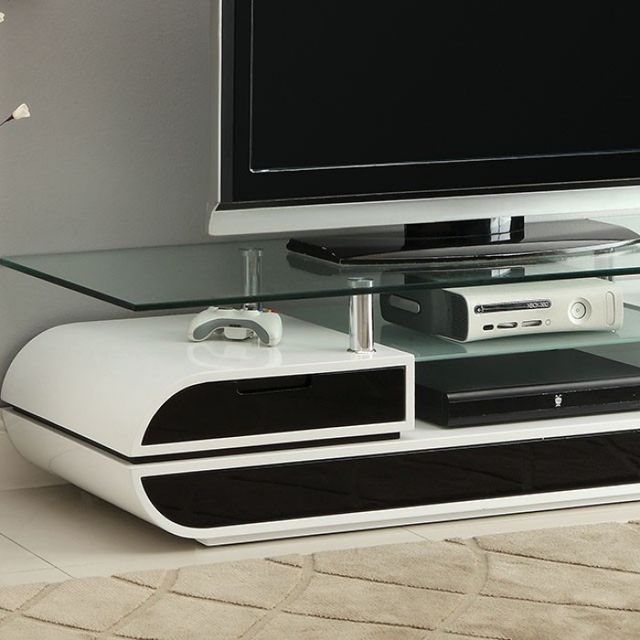 Furniture of America® Evos Black/White 63" TV Console-1