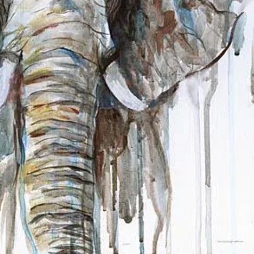 Classy Art Drippy Elephant by Kamdon Kreations Wall Art-1