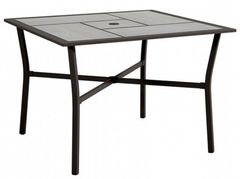 Furniture of America® Sintra Gray Ceramic/Steel Outdoor Dining Table with Black Base
