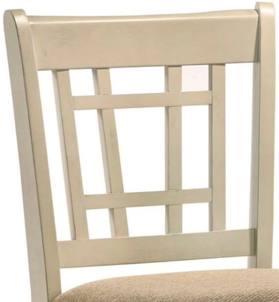 Intercon Mission Casuals French Oak/Rustic White Lattice Back Stool-2