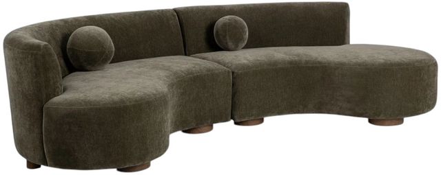 Classic Home Octavia 2-Piece Olive Moss Sectional Set-0