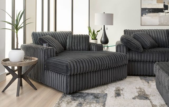 Hughes Furniture® 24550 Mondo Charcoal Theater Chaise-2