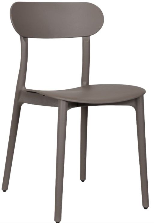 Moe's Home Collection Kent 2-Piece Taupe Polypropylene Outdoor Dining Chair Set-2
