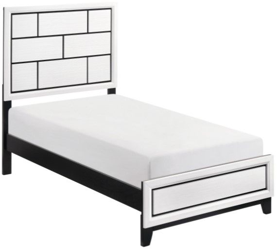 Homelegance® Davi 4-Piece White Twin Panel Bedroom Set -1