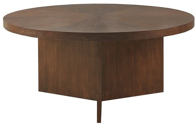 Olliix by Martha Stewart Sadie Brown Round Coffee Table-1