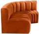 Meridian Furniture Arc 3-Piece Cognac Sectional-3