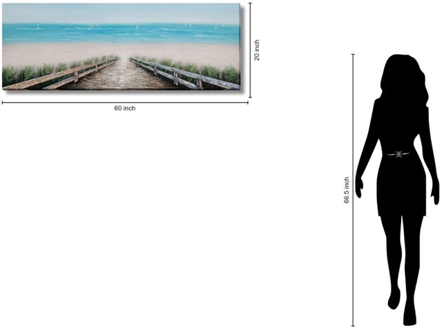 Classy Living Adventurous Tranquil Sands Coastal Walkway Wall Art-2